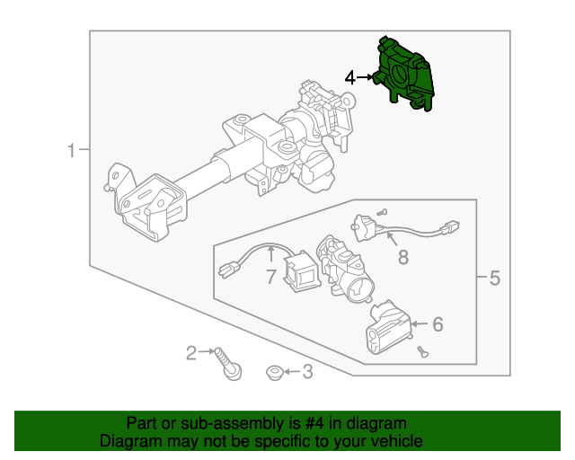 20042011 GM GM 96300411 Turn Signal Switch Housing GM Outlet