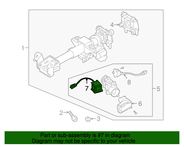 20072011 GM Shift Interlock Solenoid 96931458 GM