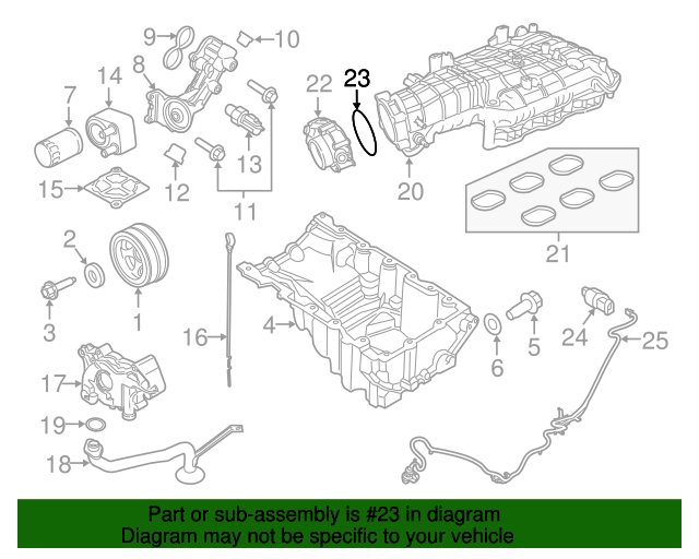 20112023 Ford OEM Fuel Injection Throttle Body Mounting Gasket AT4Z
