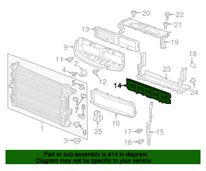 22928071 22928071 - Radiator Air Seal 2016-2020 Buick Envision | AutoNationParts.com