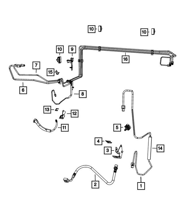20152023 Mopar Brake Hose, Right Front 68252497AB My Mopar Parts