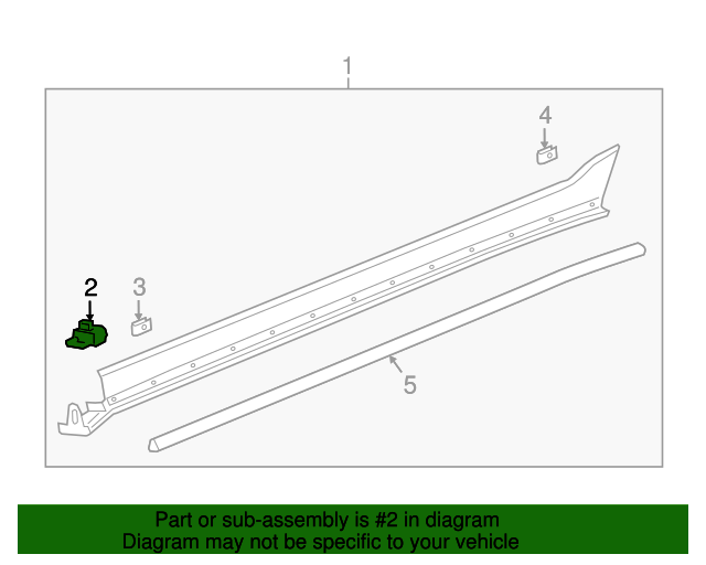 20182024 GM Rocker Panel Molding Retainer 11549137 GM