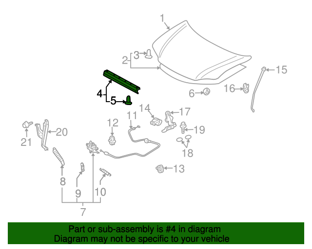 GENUINE SCION tC HOOD FRONT SEAL 53381-20180