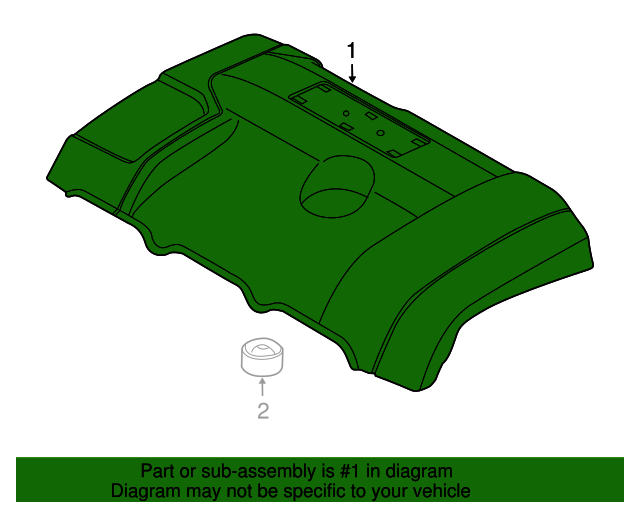 Genuine Engine Cover for 20082012 Land Rover LR2 Land Rover Part