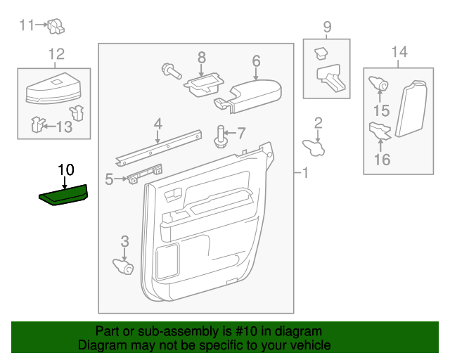 742210C050 Pull Handle Cover 20142021 Toyota Tundra OEM Parts Quick