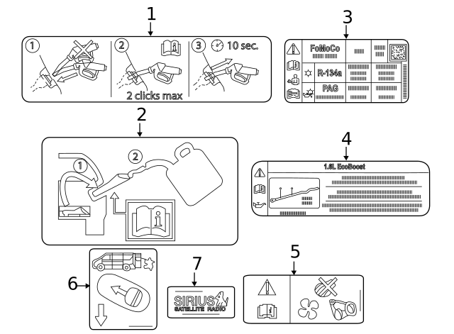 Genuine OEM Ford Part - AC Label DT1Z-5400014-A | Genuine OEM Ford ...