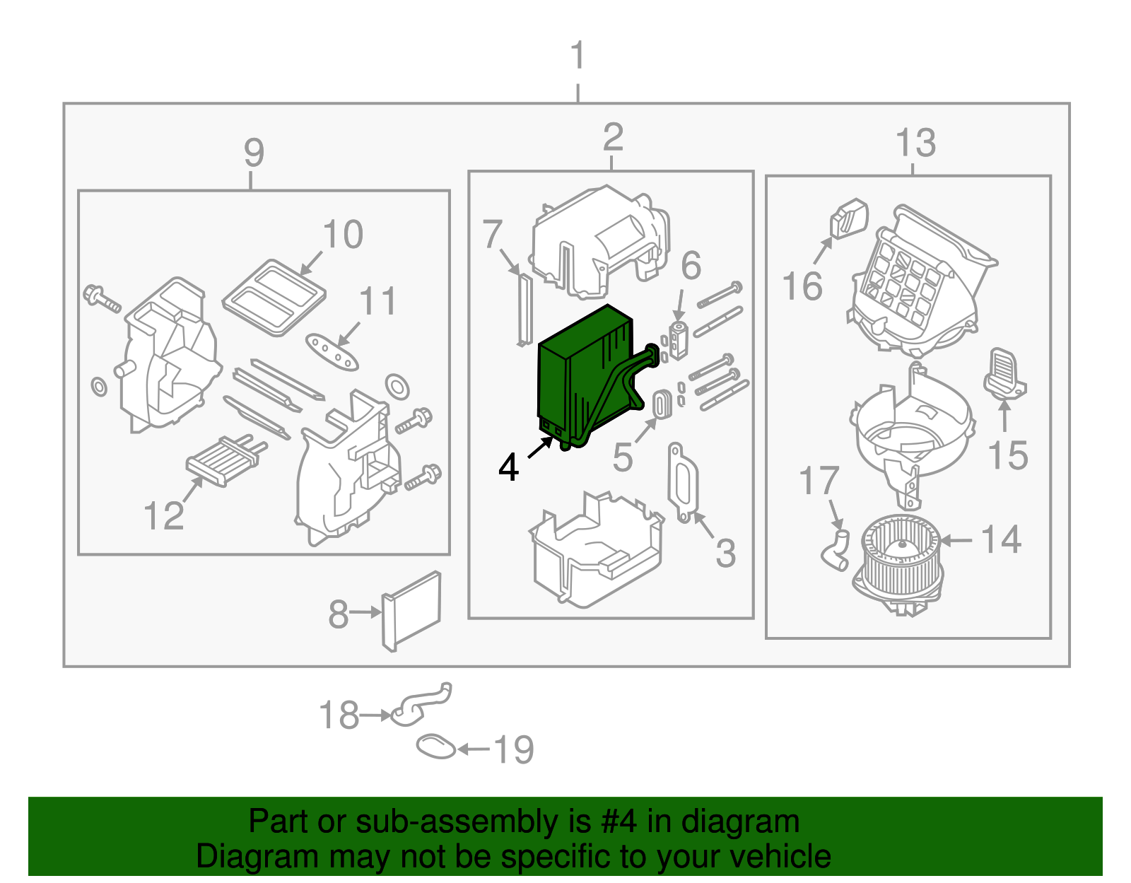 Air Conditioning Evaporator Core Kit with Seals - GM (96435892)
