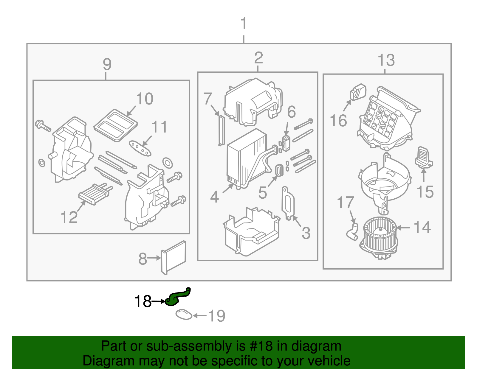 Air Conditioning Evaporator and Blower Module Drain Hose - GM (96539615)