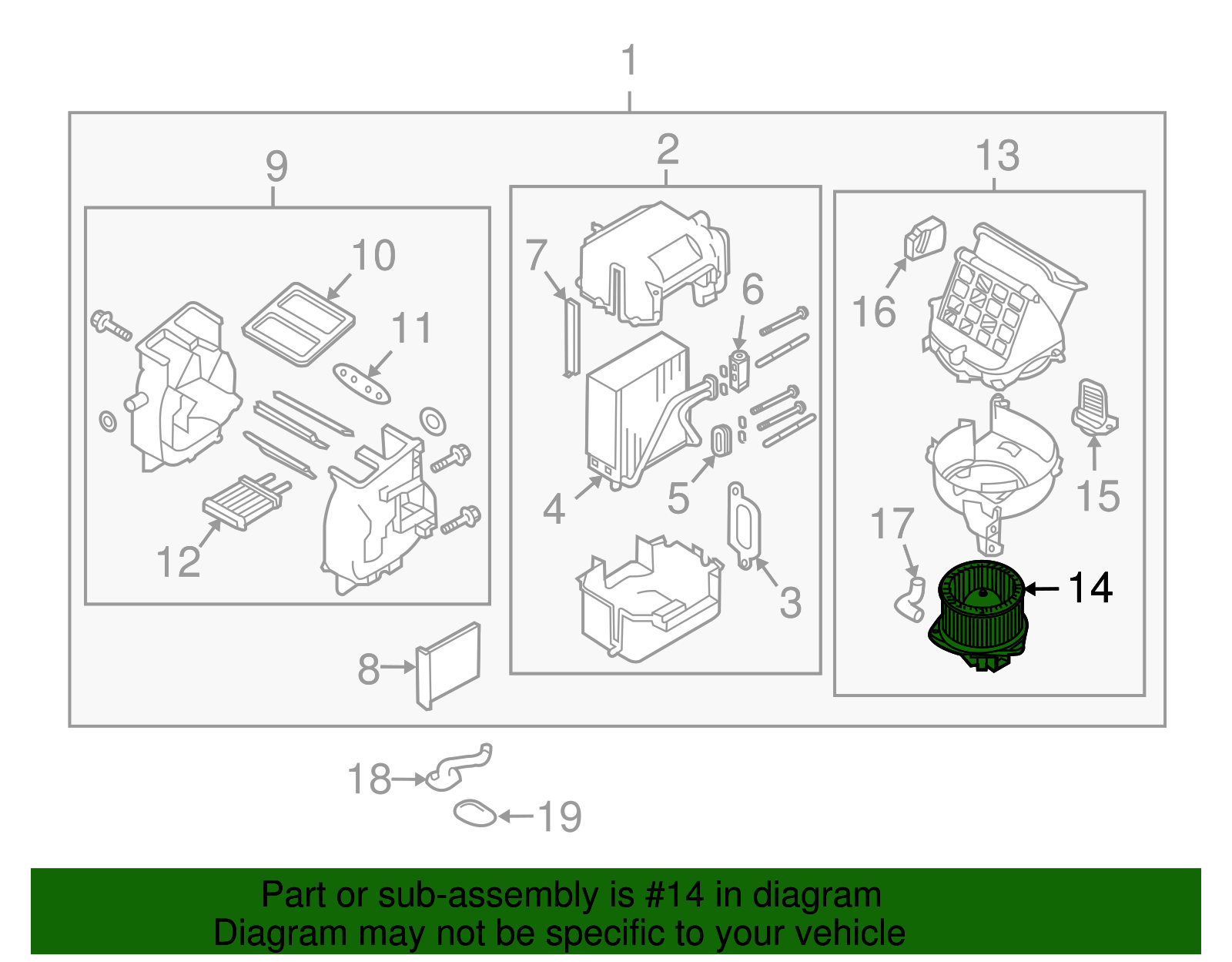 Heating and Air Conditioning Blower Motor with Wheel - GM (95978693)