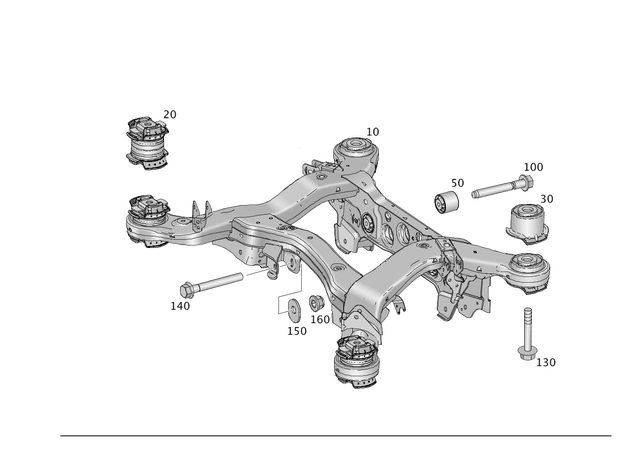 2007-2019 Mercedes-Benz Axle Sub-Frame Suspension 166-351-13-00 | MB ...