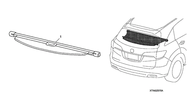 Cargo Cover (2) for 2013 Acura RDX #0