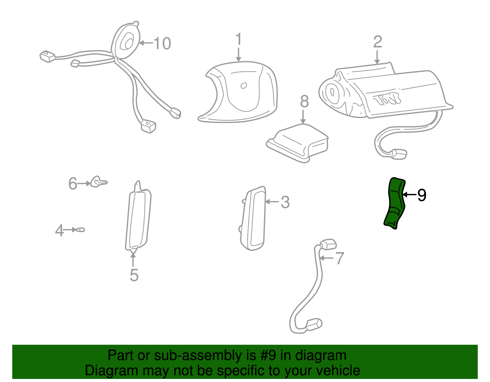 Airbag Front End Discriminating Sensor - Buick (25725855)