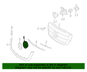 000-888-01-60-64 - Grille Emblem Bracket 2019-2024 Mercedes-Benz ...