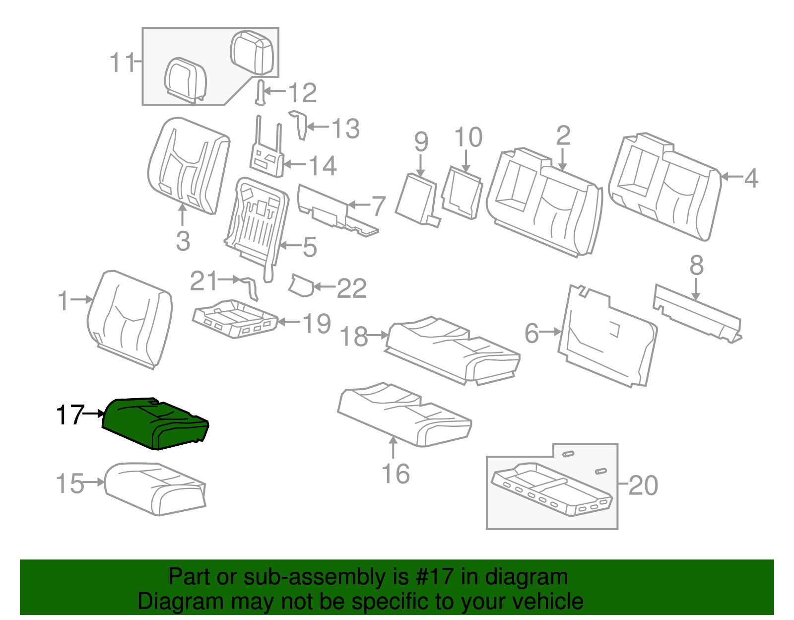 Cover, R/Seat Cushion *Brick (19127611)