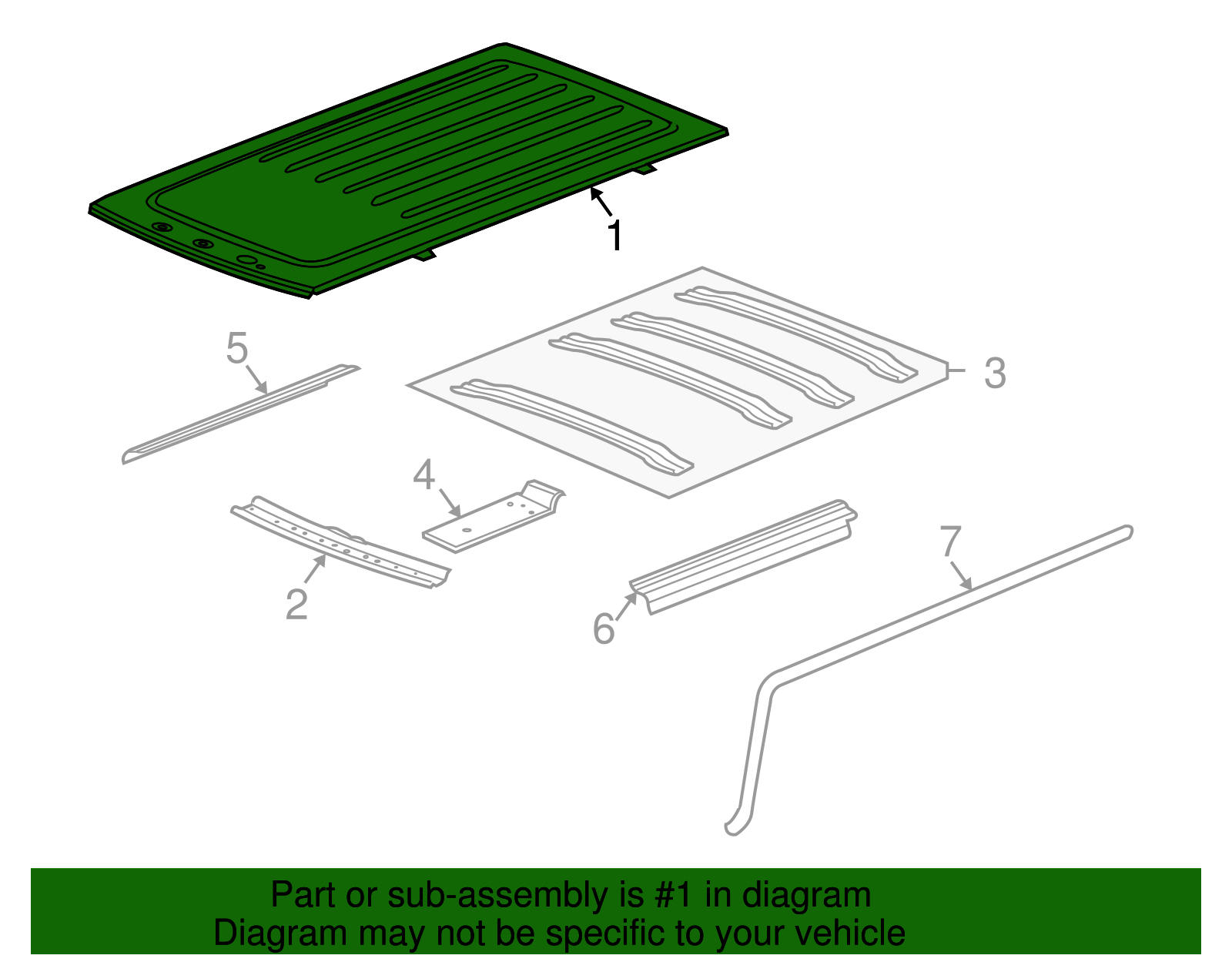 Panel Assembly, Roof - GM (88980805)
