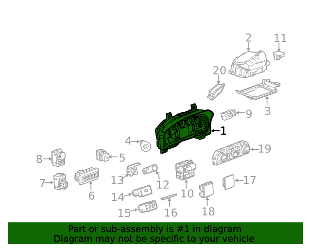 2021-2022 Chevrolet Inst Cluster 85138485 | OEM Parts Online