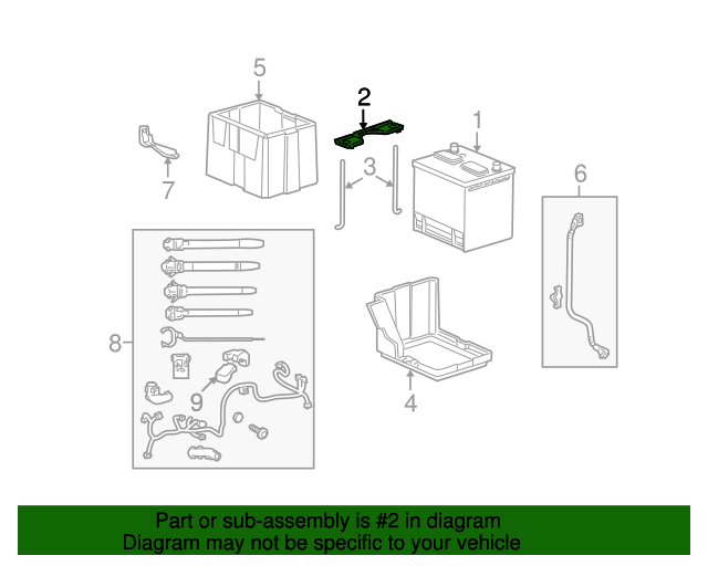 20072012 Acura RDX Battery Hold Down 31512SDBA01 OEMAcuraPart
