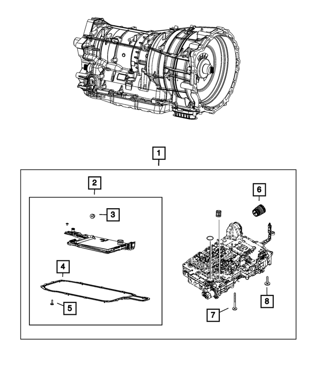 68507895AA Transmission Valve Body Kit 20212022 Jeep Wrangler