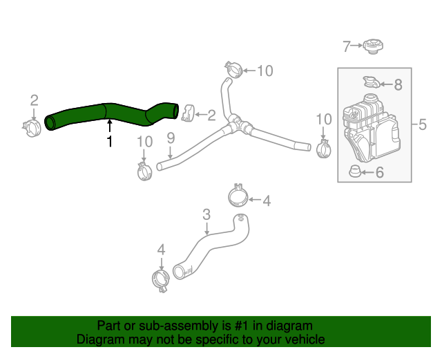 20162023 GM Radiator Inlet Hose 84016171