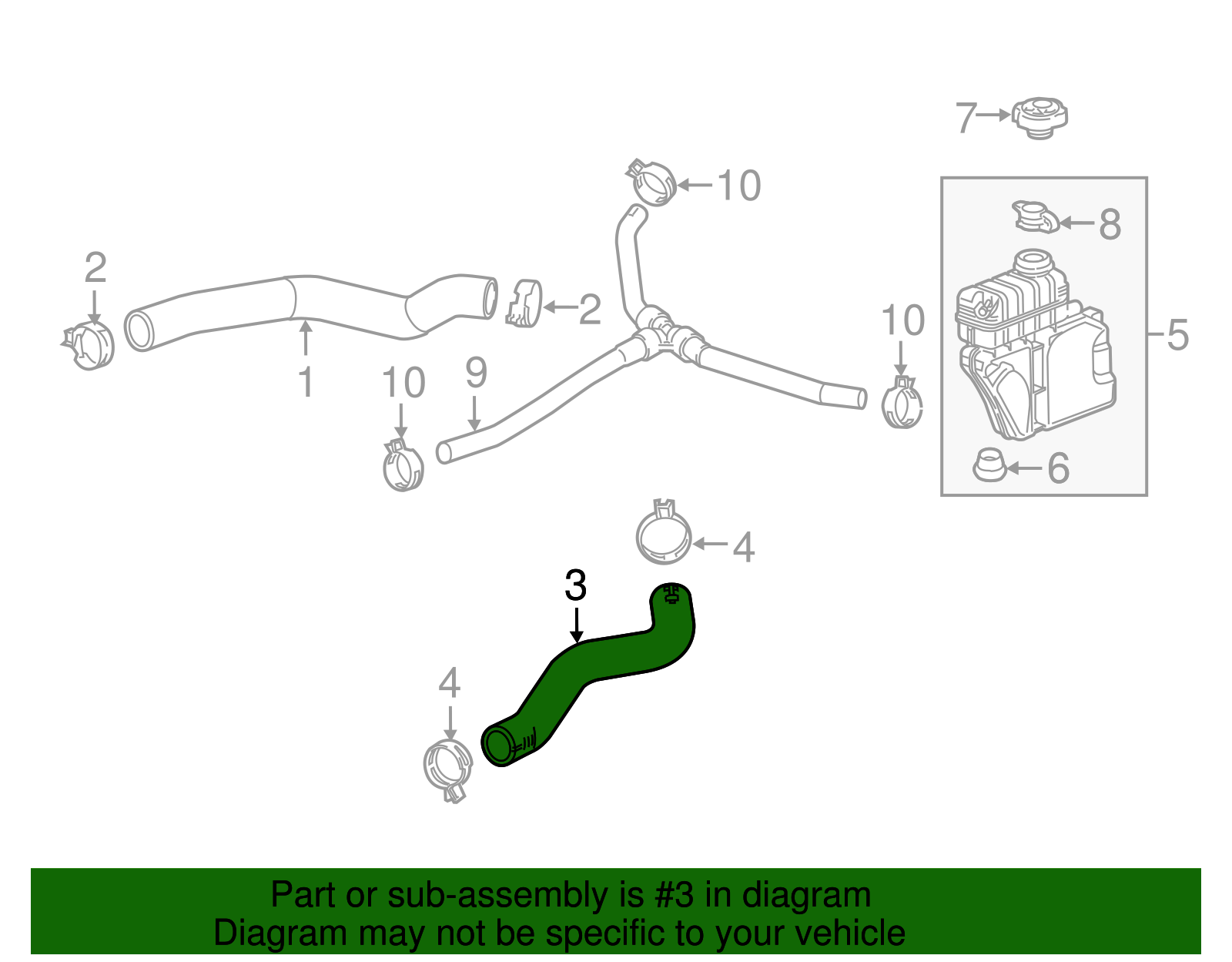 Radiator Outlet Hose - GM (84016172)