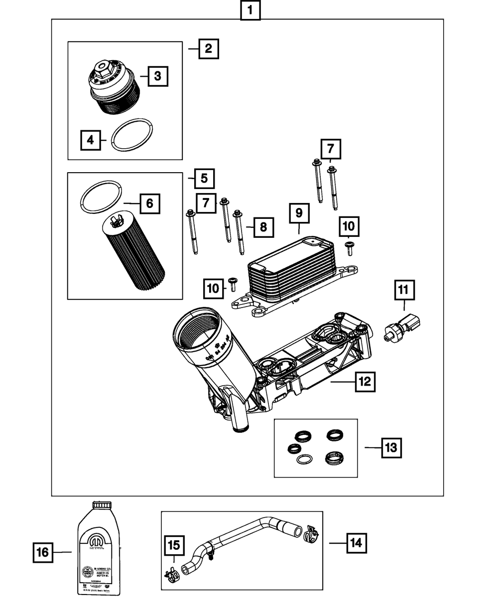 201718 JEEP WRANGLER 3.6L OIL HOUSING PRESSURE SENSOR OEM 68295556AA