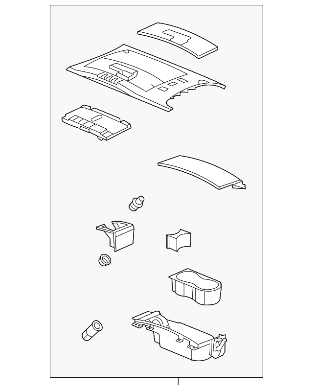 Console Assembly, F/Floor Upper                   *Eucalyptus - Cadillac (89046304)