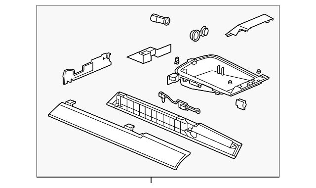 Console Assembly, F/Floor Lower                   *Ebony - Cadillac (89039712)