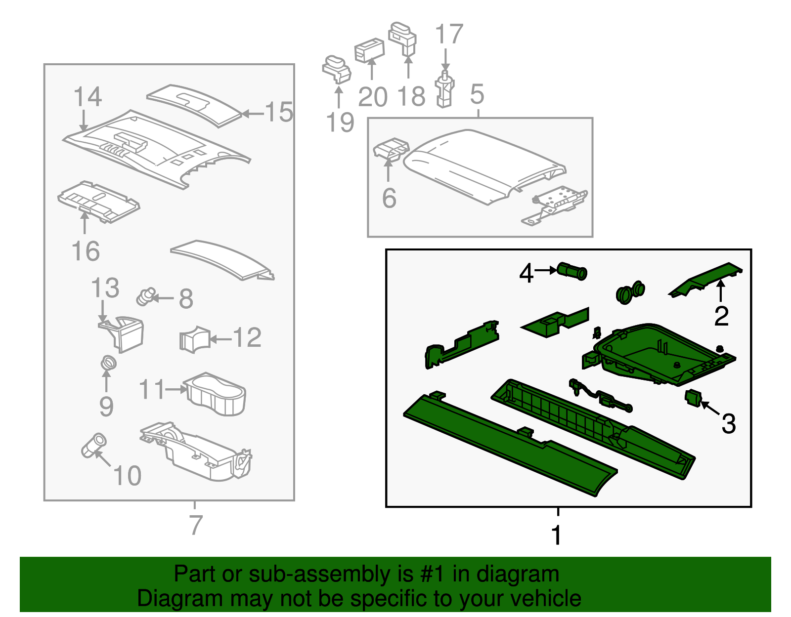 Console Assembly, F/Floor Lower                   *Ebony - Cadillac (89039712)