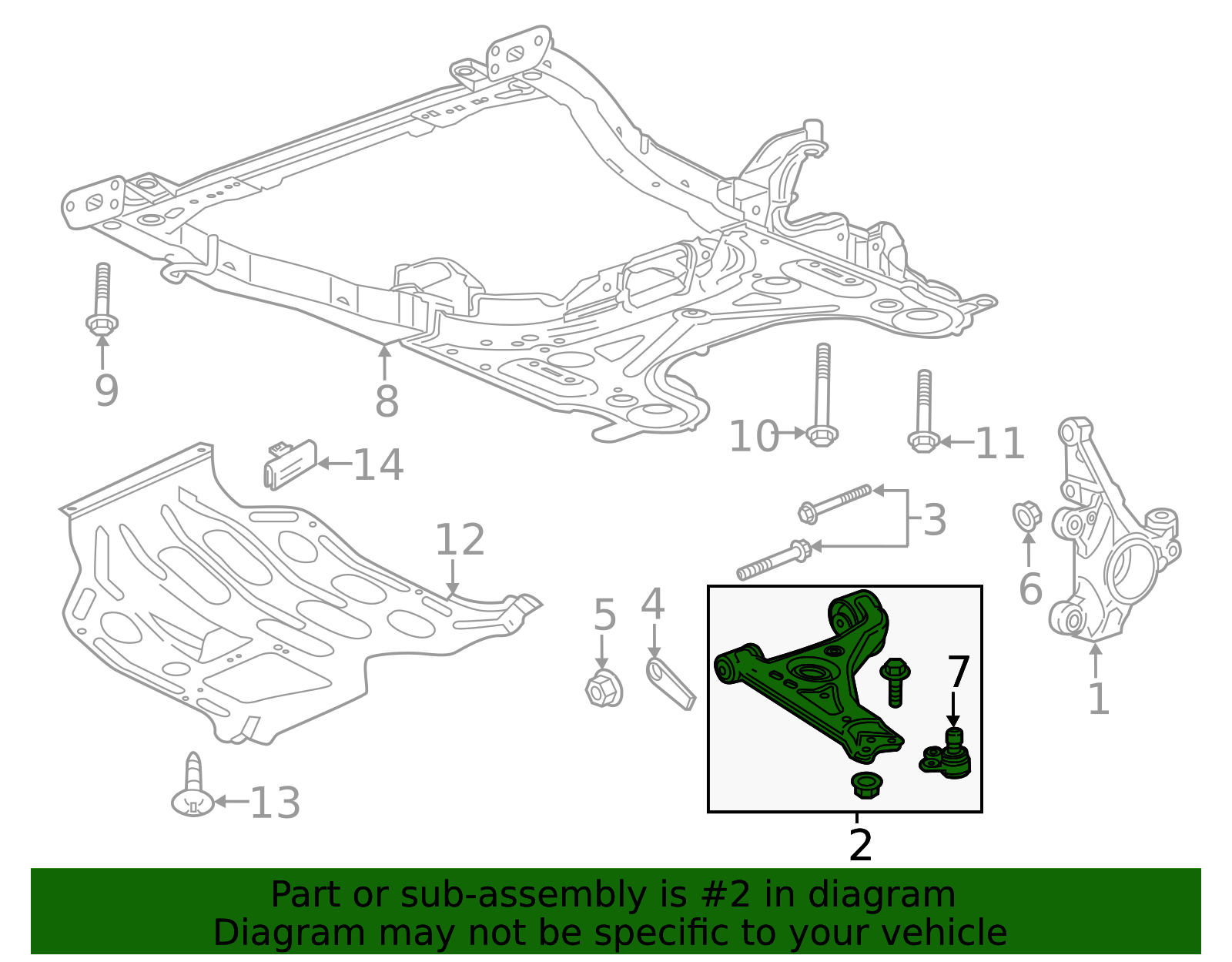 Front Passenger Side Lower Control Arm - GM (95328051)