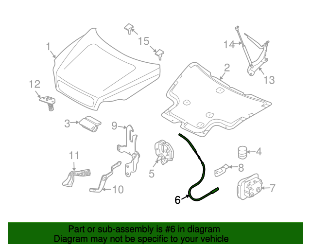 VOLVO OEM 0314 XC90 HoodRelease Cable 9483814 Other