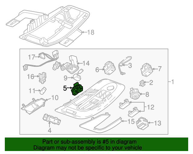 20132017 Chevrolet Equinox Dome Lamp Switch 22824513 GM Parts Online