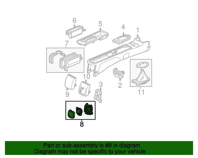 83430S5AA01ZA Holder Assembly Rear Cup *NH361L* (Gray) 2001 2002