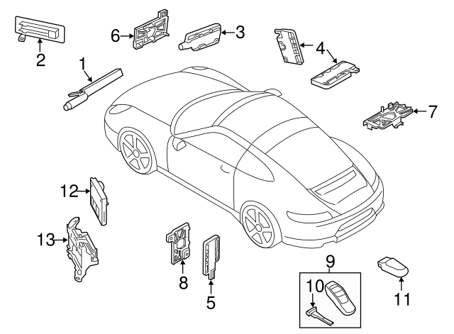 991-637-133-02 - Sensor Module Delaware Porsche Parts 