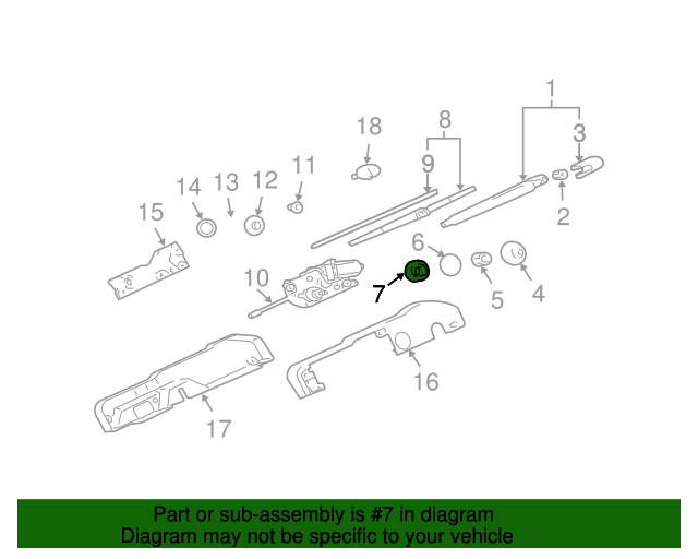 MR971014 Wiper Arm Assembly Grommet 20042011 Mitsubishi Endeavor