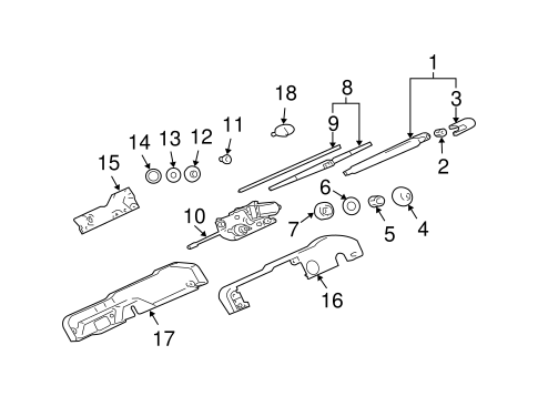 Wiper Washer Components For 2004 Mitsubishi Endeavor Auto Parts