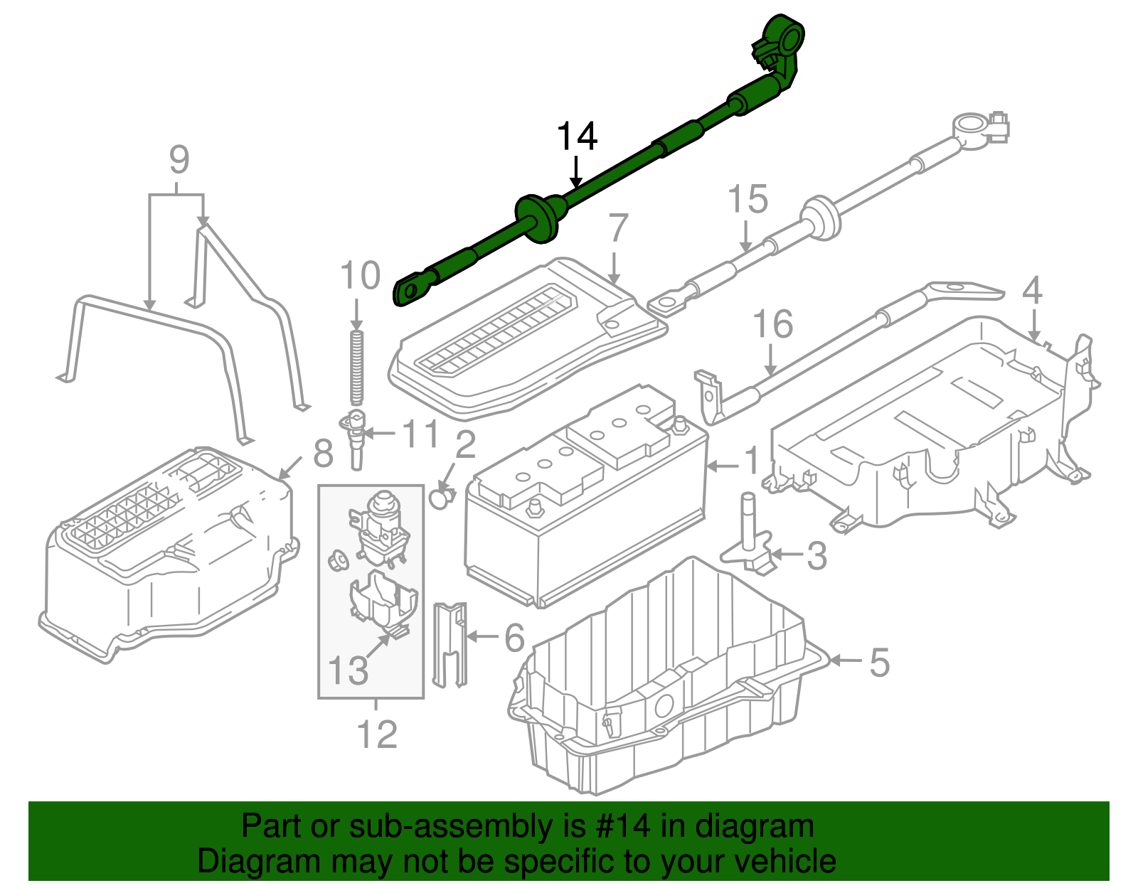 Battery Cable - Volkswagen (7L0-971-225)