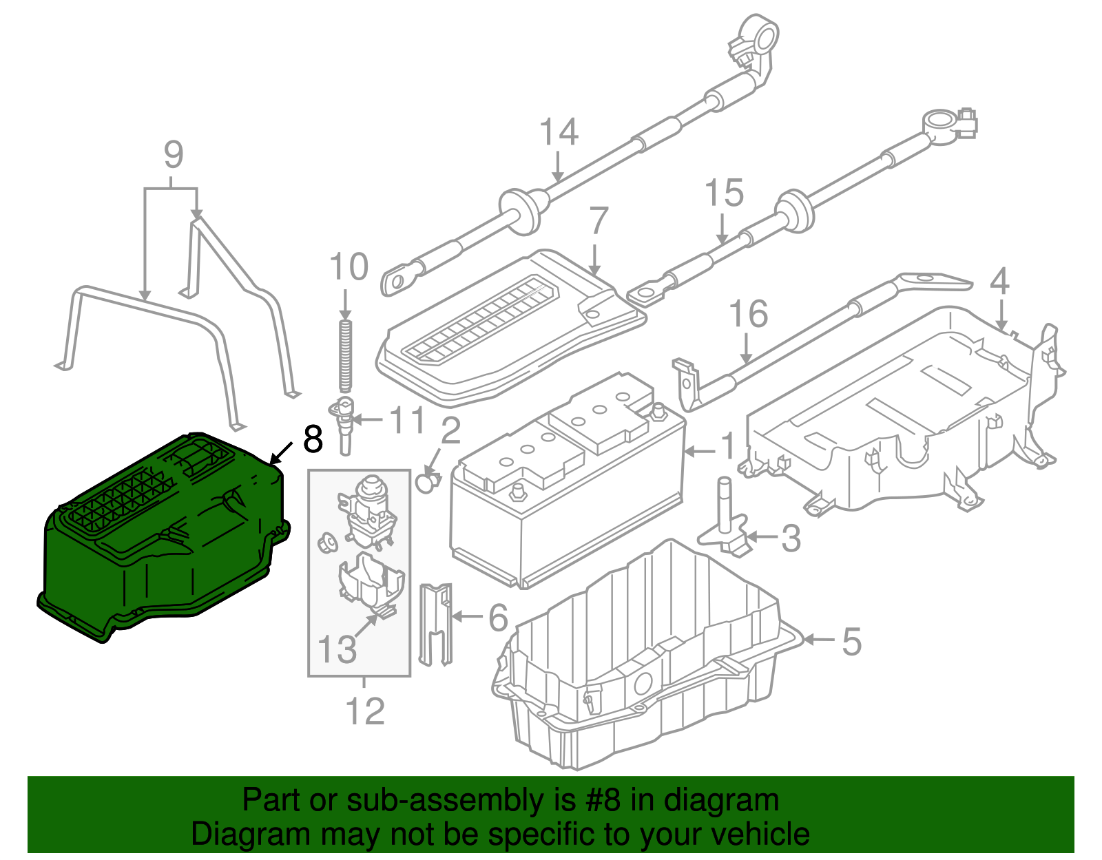 Battery Cover - Volkswagen (7L6-915-430-A)
