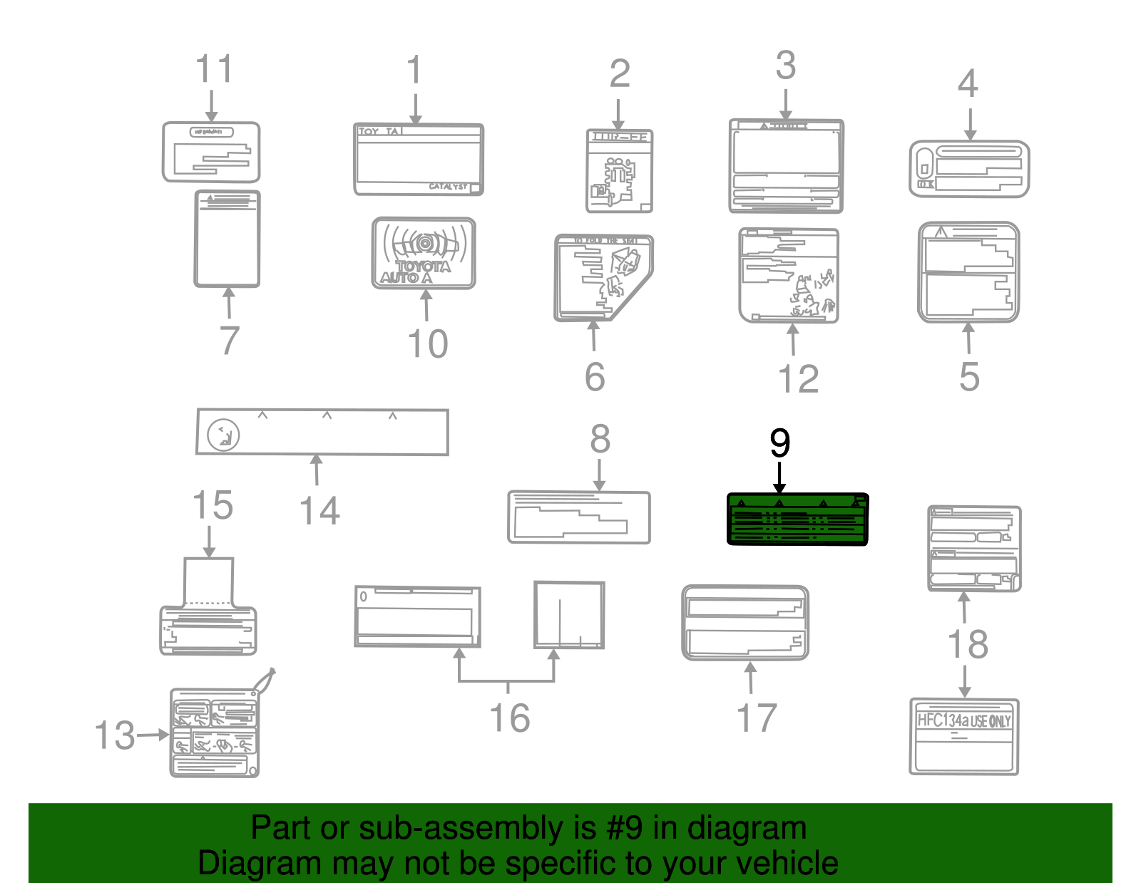 AC Label - Toyota (88723-60210)