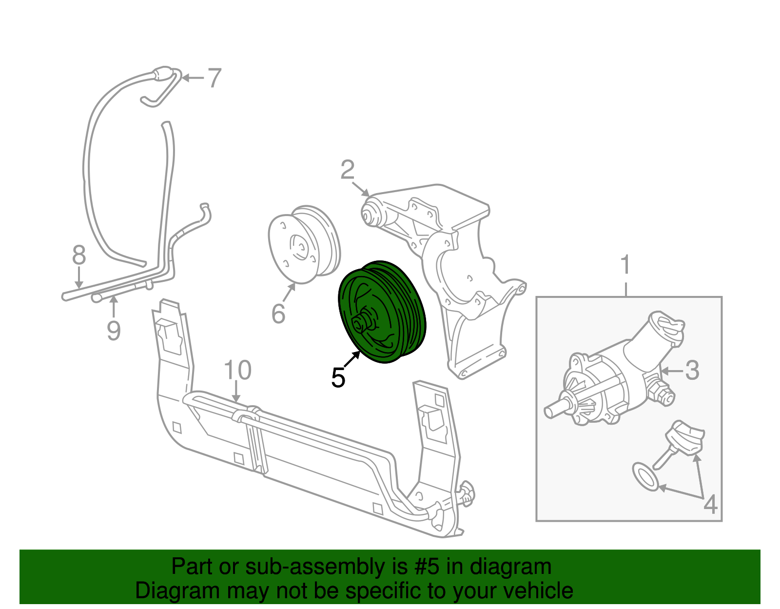 Pulley - Ford (YR3Z-3A733-AA)