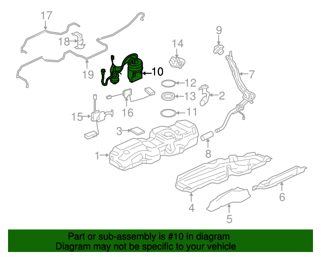 Genuine Fuel Pump Assembly for 20062009 Land Rover Range Rover Sport