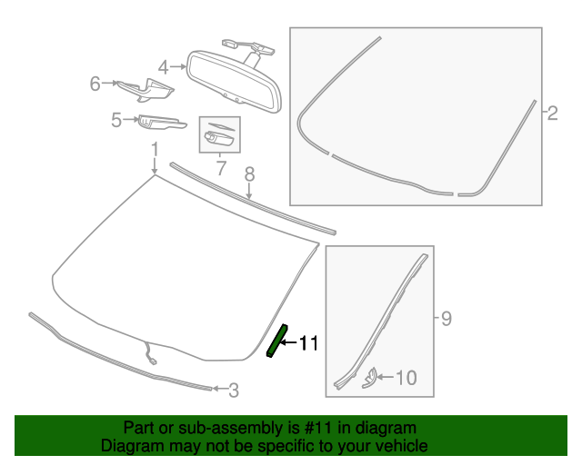 thumbnail image 2 of 5-Pack Windshield Molding Clips For Honda & Acura - Replaces OEM 91570-SZA-305 2 of 13