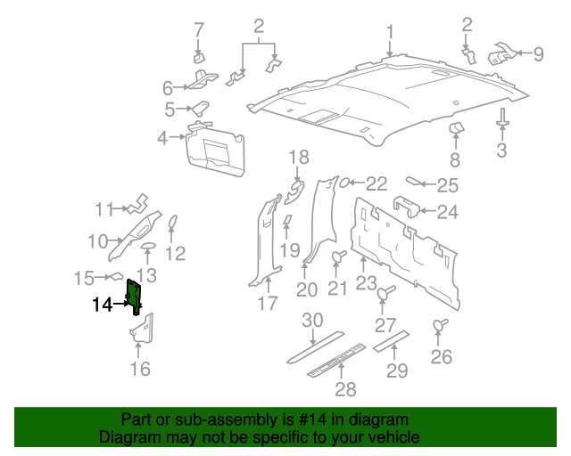 20092014 Ford F150 OEM Panel Cowl Side Trim BL3Z1502344AD OEM