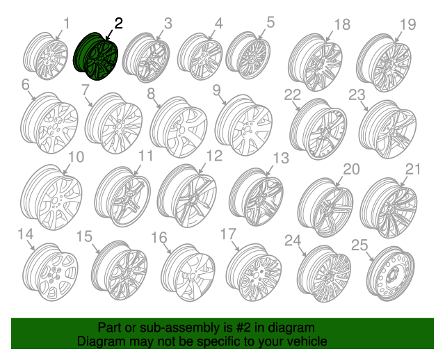 Genuine Wheel, Alloy for 2004-2006 BMW | OEM Part# 36-11-6-761-990  
