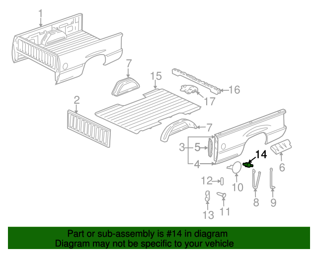 15283098 Fuel Tank Filler Door Bumper 19992012 GM GMPartsNow