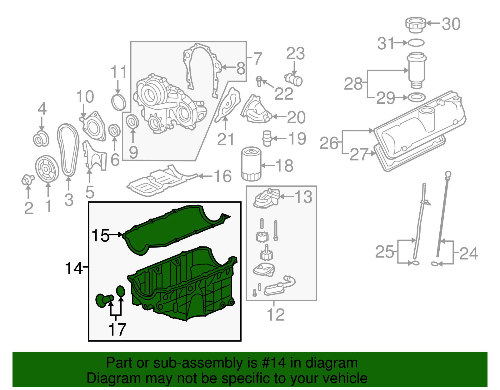 Engine Oil Pan - GM (12604911)