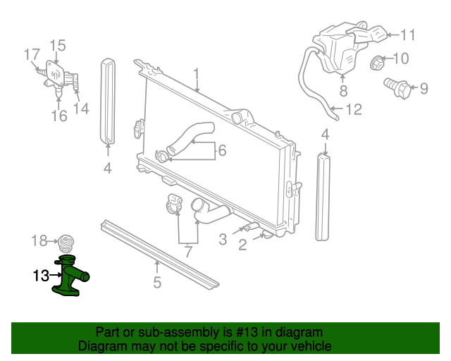 20012010 Chrysler PT Cruiser Thermostat Housing 5278203AB