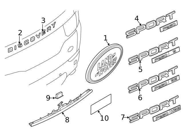Genuine OEM Nameplate Part# LR174365 Fits 2015-2023 Land Rover  