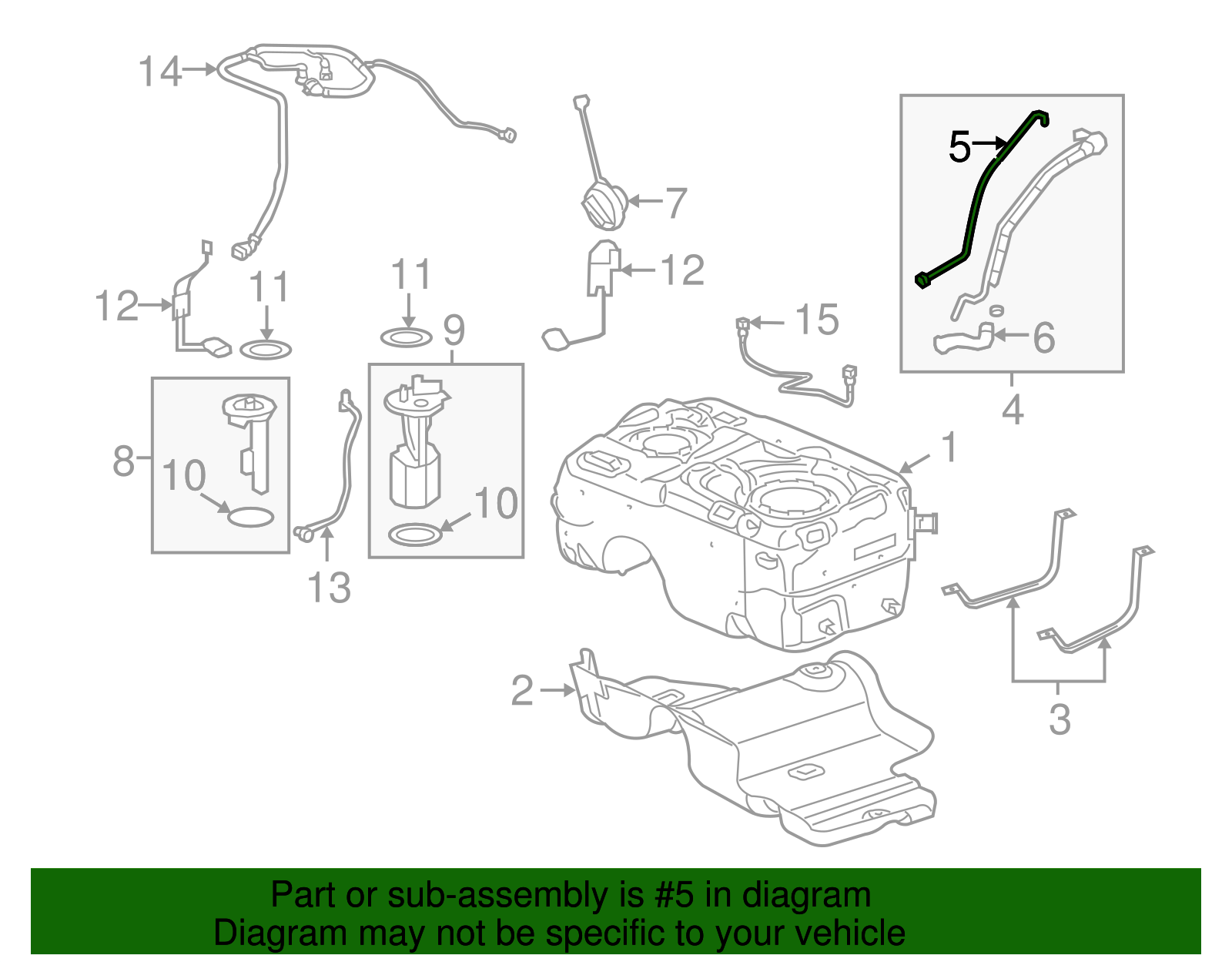 Fuel Tank Filler Vent Hose - GM (96805202)