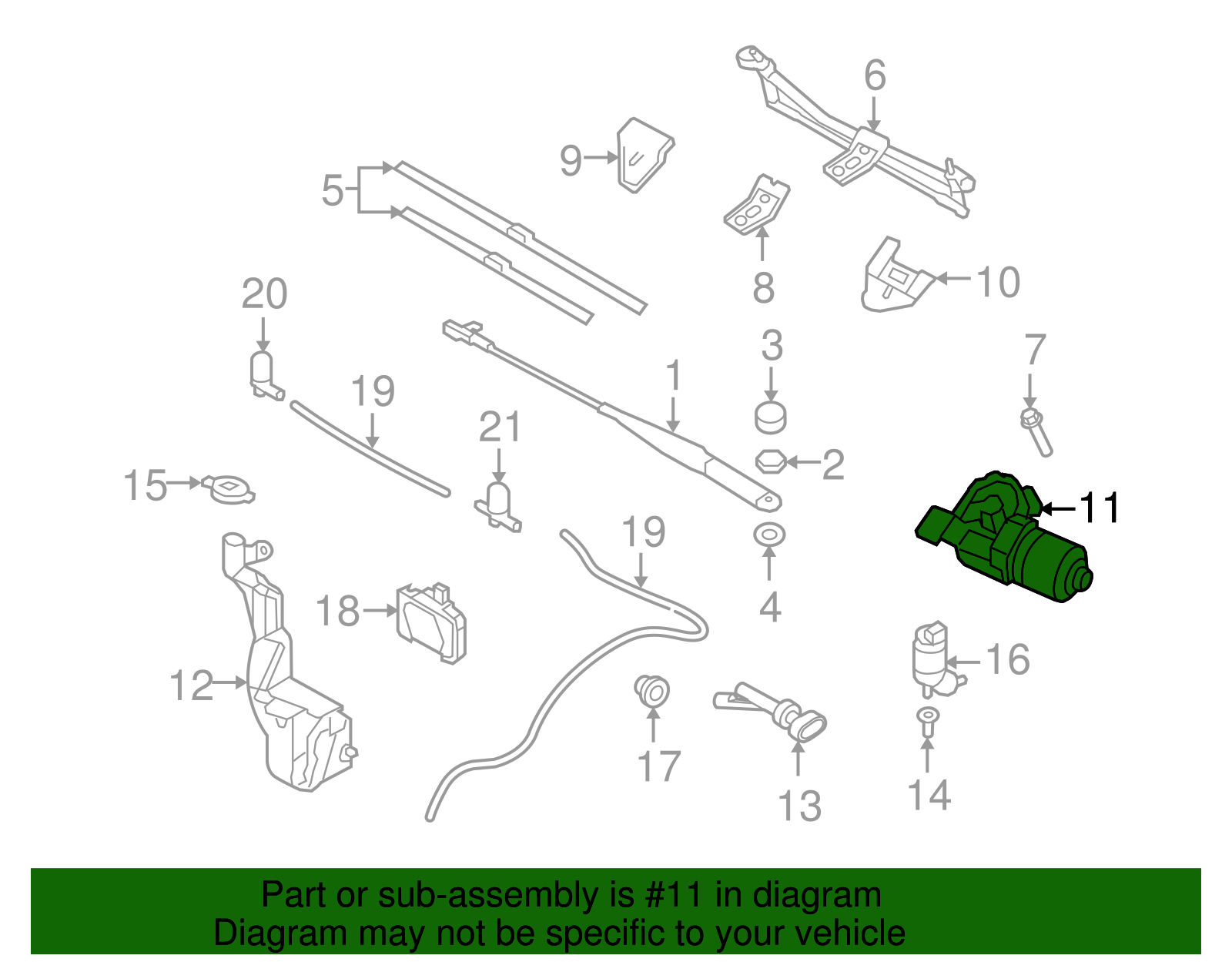 Windshield Wiper Motor - GM (93179149)