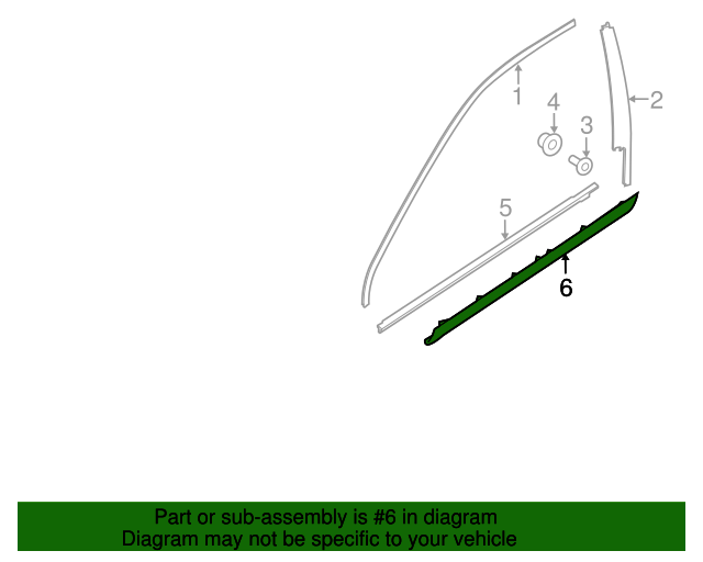 20152019 Land Rover Discovery Sport Side Molding LR116796 My Rover Parts